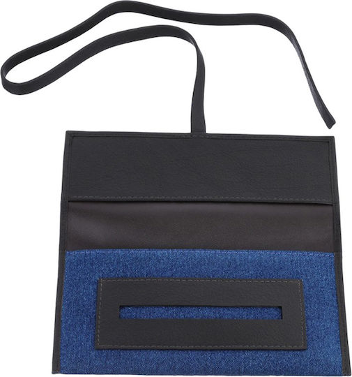 Zippo Lederne Tabaktasche in Blau mit Schnur 15.6x7.9cm