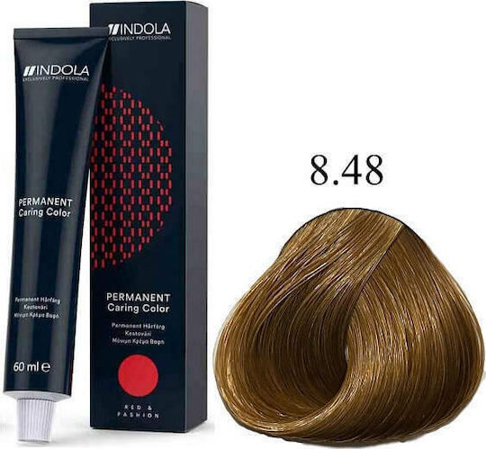 Indola Permanent Caring Color Red & Fashion Hair Dye 8.48 Blonde Light Bronze Chocolate Chocolate 60ml