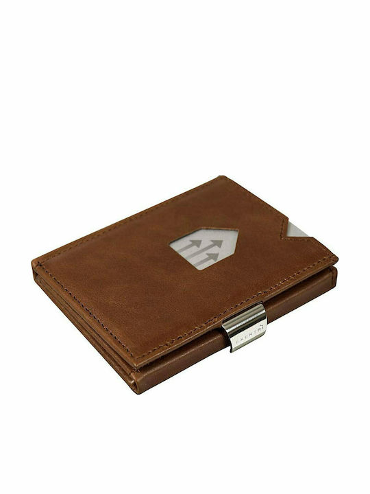 Leather Men's Wallet Cards with RFID Brown