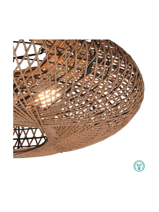 Trio Lighting Hedda Deckenleuchte 52cm Braun mit Fassung E27
