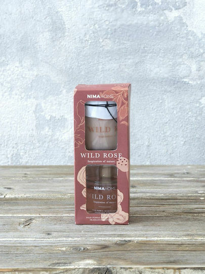 Nima Set Diffuser with Fragrance Wild Rose 27157 2pcs 130gr 100ml