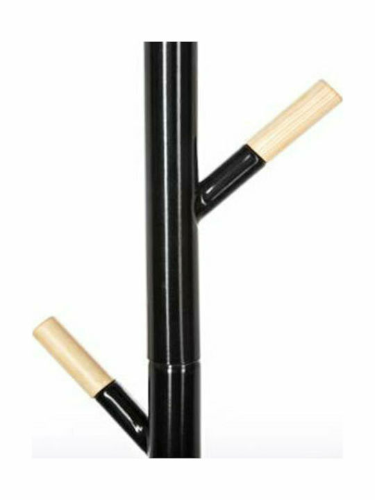 Metallic Coat Rack Black Black Scandinavia 40x40x175.5cm