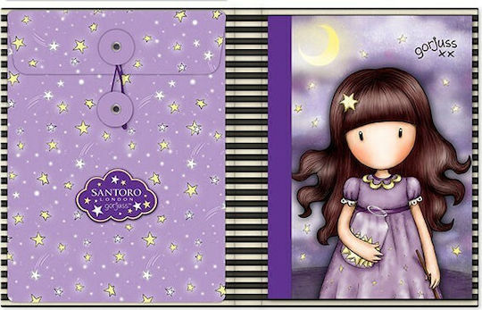 Santoro Sparkle & Bloom Kinder Schreibwarenset mit Radiergummi, Notizbuch, Kugelschreiber, Mechanischer Bleistift und Lineal 5Stück