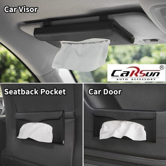 Carsun Organizator general auto Suport pentru șervețele auto 12x23cm