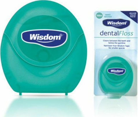 Wisdom Dental Floss Fire dentar Ață Dentară firului dentar Mentă 100m 1buc