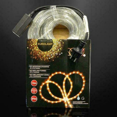 Christmas Light Tube Cold White 220V 360 Light Bulbs Programmable 10m IP44 Eurolamp