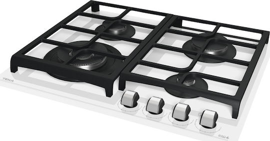 Teka Gas Cooktop Autonomous White Glass 60x51εκ. White Glass