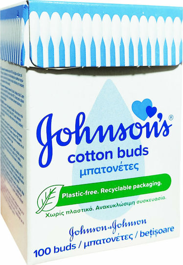 Johnson & Johnson Μπατονέτες σε Ανακυκλώσιμη Συσκευασία 100τμχ