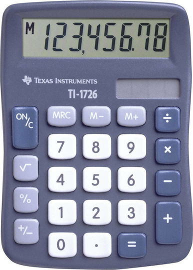 Texas Instruments TI-1726 Taschenrechner 8 Ziffern in Blau Farbe 1Stück