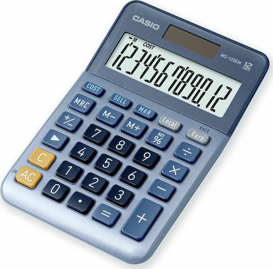 Casio Calculator Accounting 12 Digits in Blue Color 1pcs