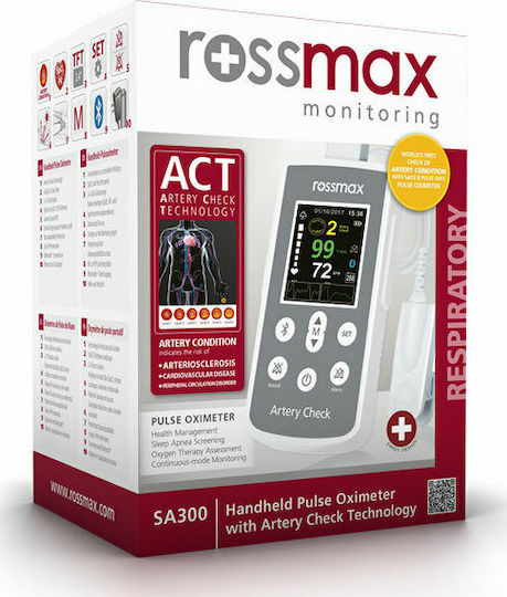 Rossmax Επαγγελματικό Οξύμετρο Χειρός με ACT & Bluetooth Γκρι