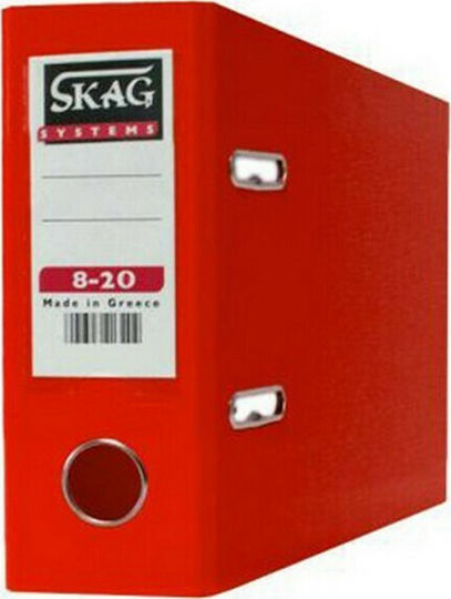 Skag Ordner 8/22 für Papier A5 mit 2 s Ringen Rot Systems P.P 1Stück