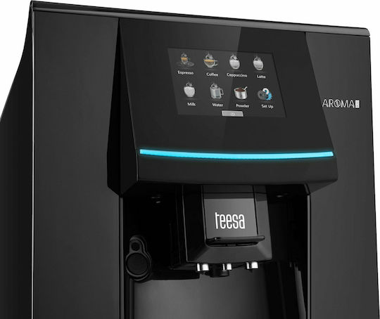 Teesa Aroma 800 Αυτόματη Μηχανή Espresso 1500W Πίεσης 19bar με Μύλο Άλεσης Μαύρη TSA4008