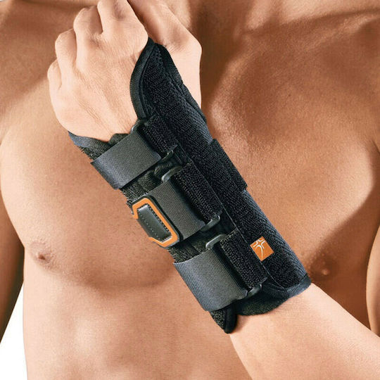 Ortholand Polfit Wrist 19 Νάρθηκας Καρπού 20cm Αριστερής Πλευράς με Αντίχειρα σε Μαύρο Χρώμα