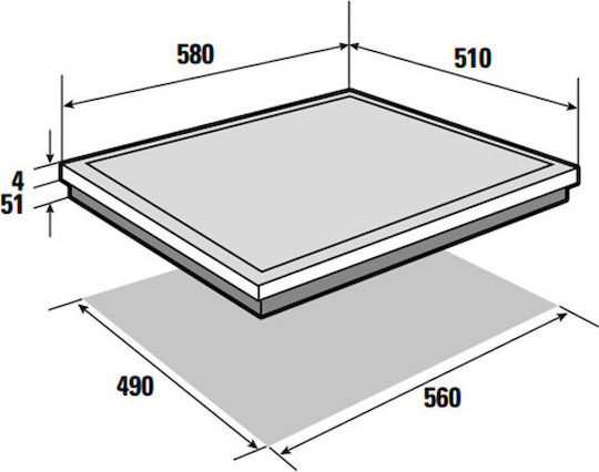 Brandt With Frame Autonomous with Child Lock Function 58x51εκ.