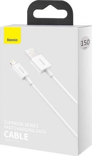 Baseus Superior Series USB-A to Lightning Cable White 1.5m (CALYS-B02)