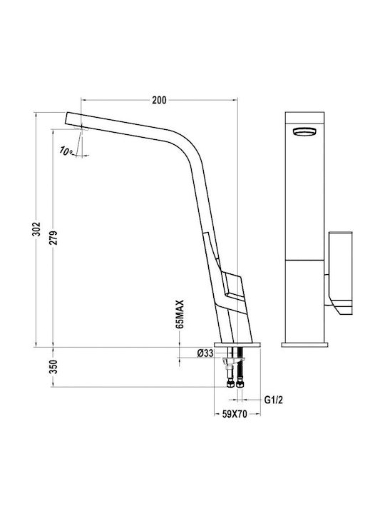 Teka IC 915 Kitchen Faucet Counter Silver