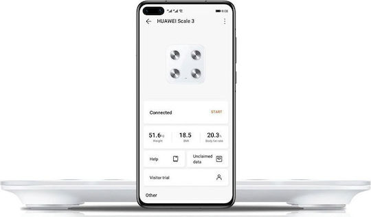 Huawei Smart Body Fat Scale 3 Smart Ζυγαριά 150kg με Λιπομετρητή Λευκή