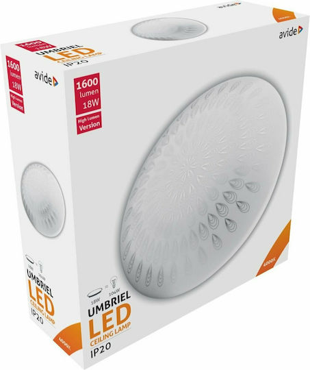 Avide ACLO33NW-18W-RD Deckenleuchte 33cm LED Avide ACLO33NW-18W-RD Deckenleuchte 33cm LED