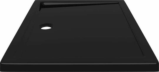vidaXL Ορθογώνια Ακρυλική Ντουζιέρα 70x90cm Μαύρη