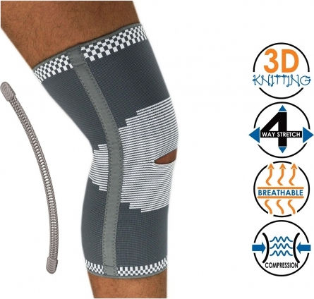 Adco Elastische Kniebandage mit Polstern & Loch 1 Stück 05263