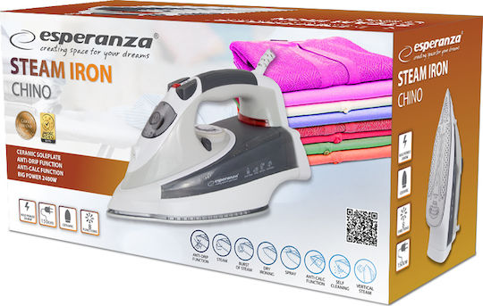 Esperanza Ютия с Пара 2400W с Постоянна Парна Струя 25л/мин