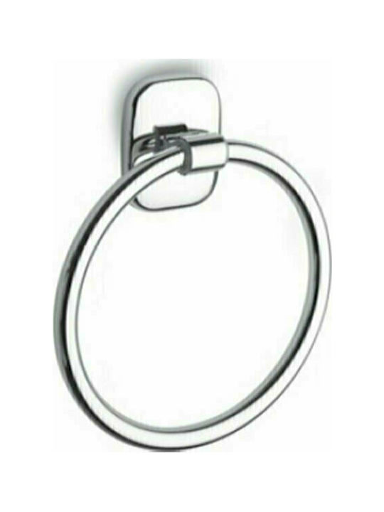 Karag Single Wall-Mounted Bathroom Ring ​16.5x19cm Silver