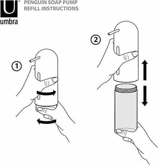 Umbra Penguin Dispenser Bucătărie Plastic Negru 355ml
