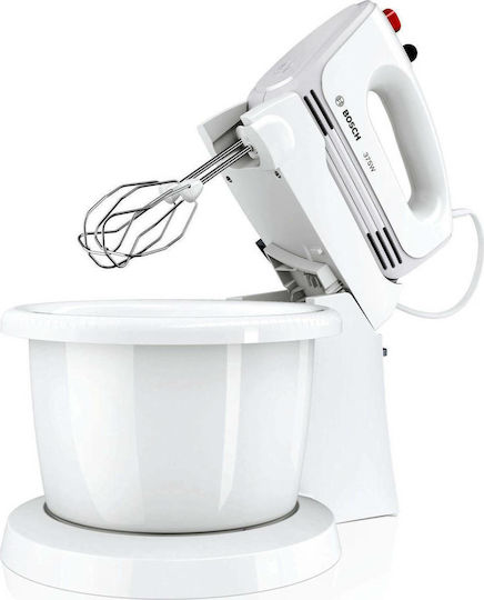 Bosch Μίξερ με Πλαστικό Κάδο 3lt Λευκό 375W