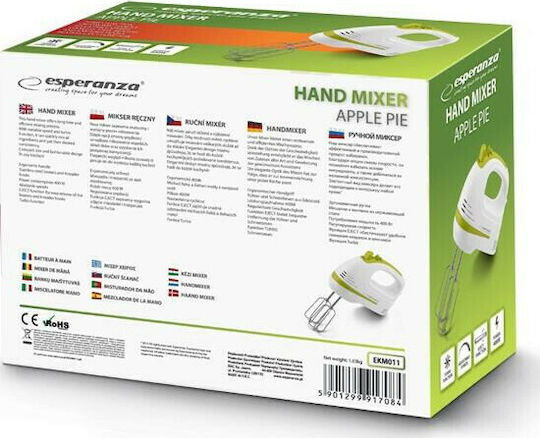Esperanza Apple Pie EKM011 Миксер Ръчен 400W Зелен