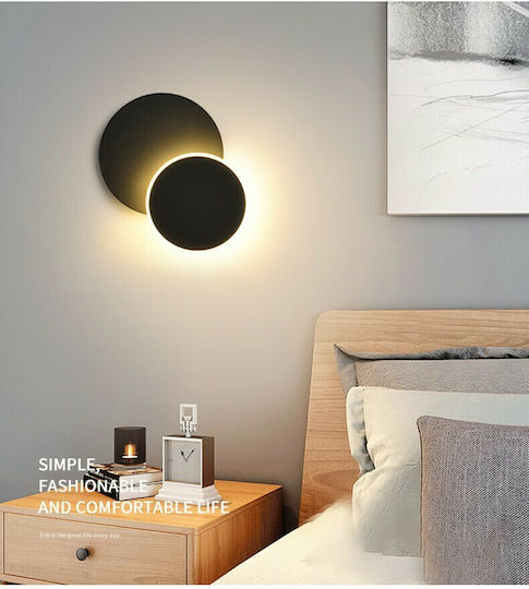 Leggenda Modern Lamp Wall with Integrated LED and Warm White Light Black 25cm
