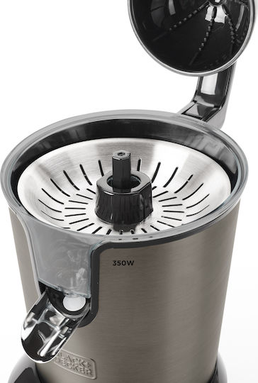 Black & Decker BXCJ350E Electric Juicer 350W with 400ml Capacity Inox Gray