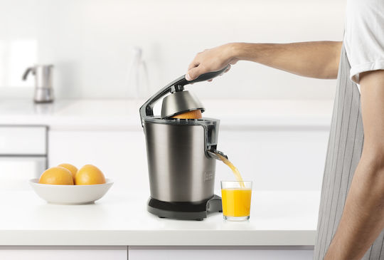 Black & Decker BXCJ350E Electric Juicer 350W with 400ml Capacity Inox Gray