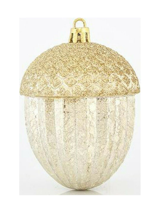 Eurolamp Christmas Plastic Acorn Ornament Gold 18.9x8.4cm 3pcs