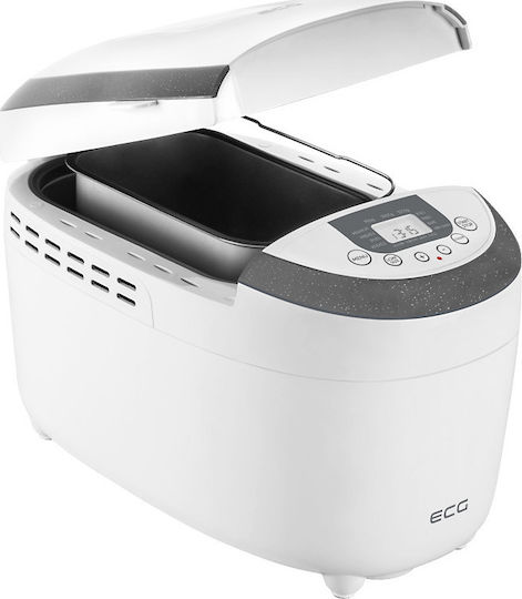 ECG PCB 82120 Bread Maker 850W with Container Capacity 1250gr and 12 Baking Programs
