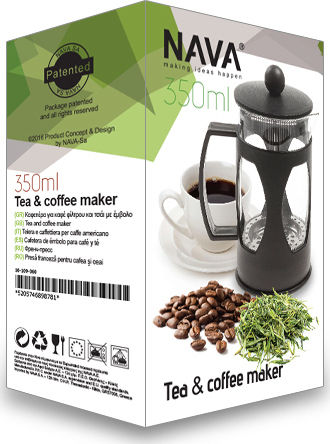 Nava Manual Filter Coffee Maker Plastic Black 350ml