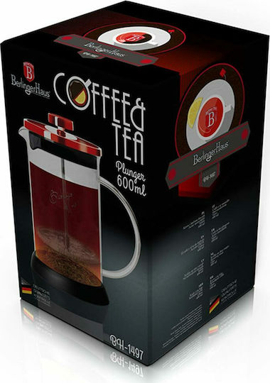 Berlinger Haus Manual Filter Coffee Maker Stainless Steel Red 600ml