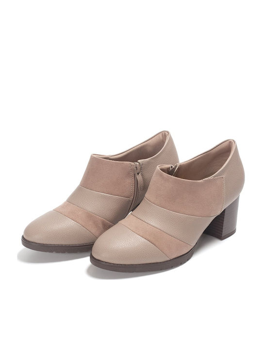 Piccadilly Leder Damen Knöchelstiefel Beige