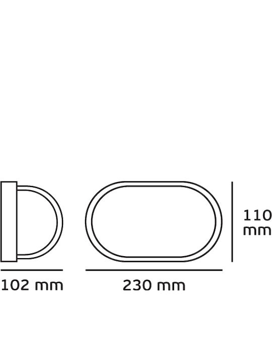 VK Lighting Wall-Mounted Outdoor Turtle Light E27 IP65 23x10.2εκ.