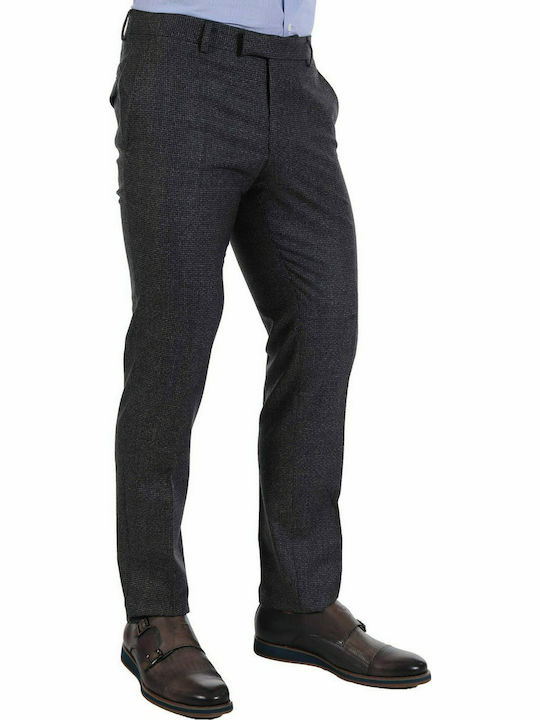 TOM FRANK CHINO TROUSERS CHINO MICRO DESIGN BL-118 ANTHRACITE