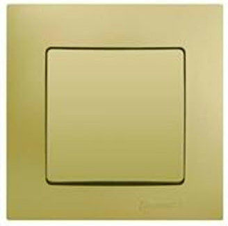 Makel Lilium Natural Kare Single Power Socket Matte Gold