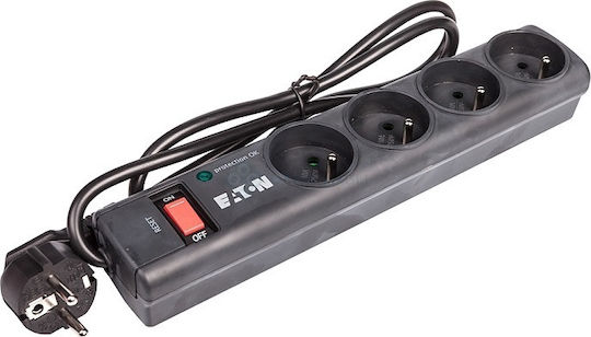 Eaton Power Strip with Surge Protection 4 Positions with Switch and Cable 1.5m