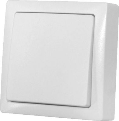 Adeleq External Electrical Lighting Wall Switch with Frame Basic Aller Retour White 13-3150