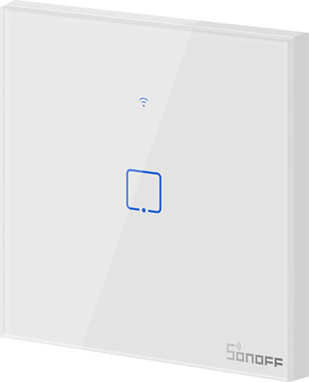 Sonoff TX T0 Recessed Touch Wall Switch Wi-Fi Lighting One-Way with Frame White