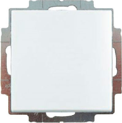 Abb Basic55 Recessed Electrical Lighting Wall Switch no Frame Basic Medium Aller Retour White