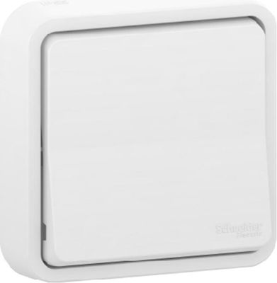 Schneider Electric Mureva Styl Recessed Electrical Lighting Wall Switch with Frame Basic Aller Retour White