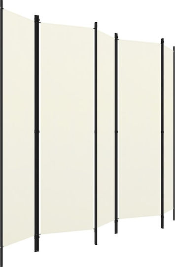 vidaXL Dekorativer Raumteiler Metall mit 5 Paneelen 250x180cm