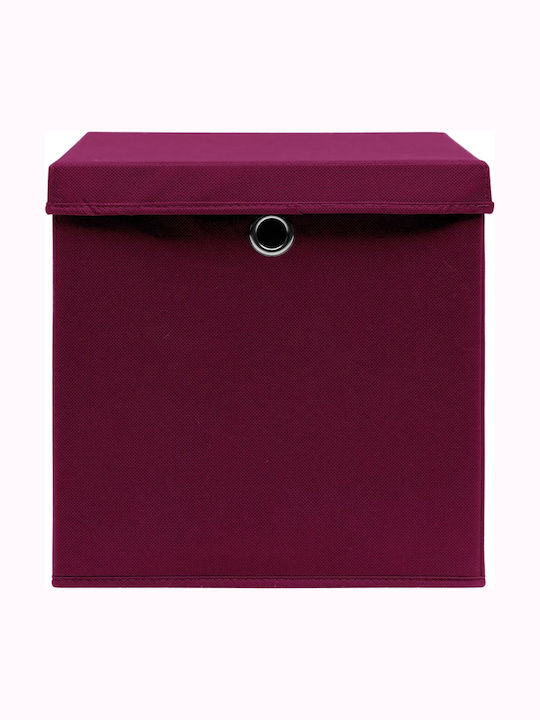 vidaXL Stoff Aufbewahrungsbox mit Deckel Rote 32x32x32cm 10 Stück