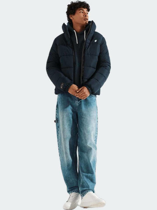 Winter Jacke Puffer Marineblau