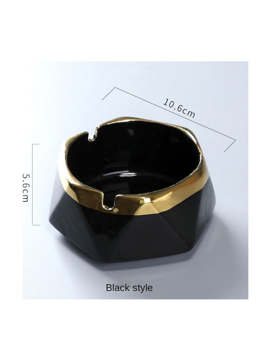 Etoile Sticlă de scrumieră Țigaretă Ceramică Negru 1buc Etoile Sticlă de scrumieră Țigaretă Ceramică Negru 1buc
